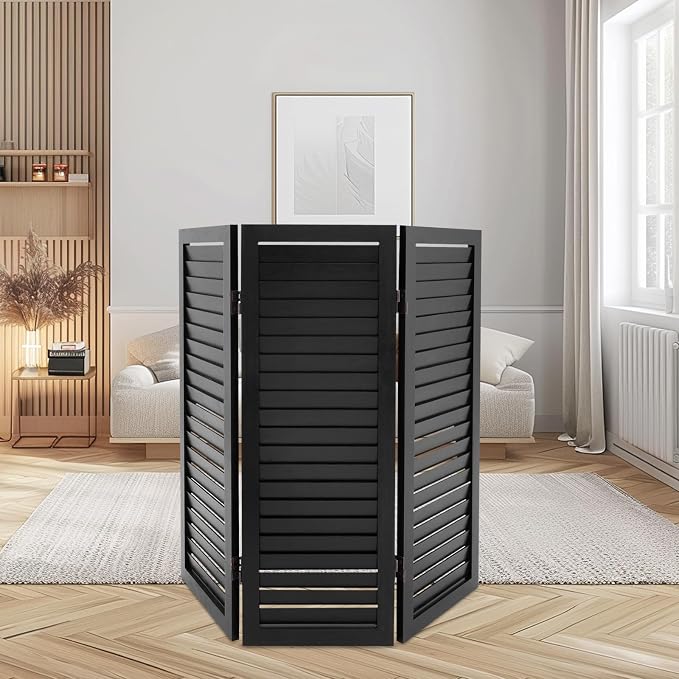 3 Panel Room Divider Short, Short Folding Privacy Screen, Freestanding Privacy - Image 3