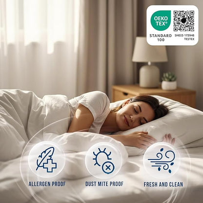 Luxury Twin XL Size Tencel Waterproof Mattress Protector Deep Pocket - Premium Cooling Bed Cover Pad - Hypoallergenic & Allergy-Friendly - Oeko-Tex Certified - Ultra Soft & Breathable