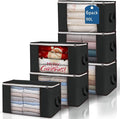 90L Large Storage Bags, 6 Pack Clothes Storage Bins Closet Organizers | by BuddingJoy-BuildaJoyfulLifeforYou