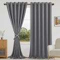 DWCN Grey Blackout Curtains – Thermal Insulated Light Blocking Privacy Grommet by DWCN