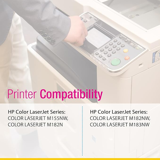 CS Replacement Compatible with HP M183FW Toner Cartridge W2312A to use with M155NWM182N M182NW (Yellow, 1-Pack)