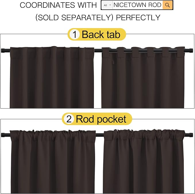 NICETOWN Blackout Curtains for Small Windows - Image 4