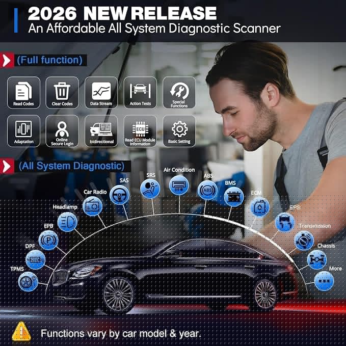 Thinkdiag2 All System Bidirectional OBD2 Diagnostic Scanner for iOS & Android, Bluetooth Scan Tool with CAN-FD Protocol, 15+ Reset Functions, ECU Code, Active Test, AutoVIN, 1 Year Update