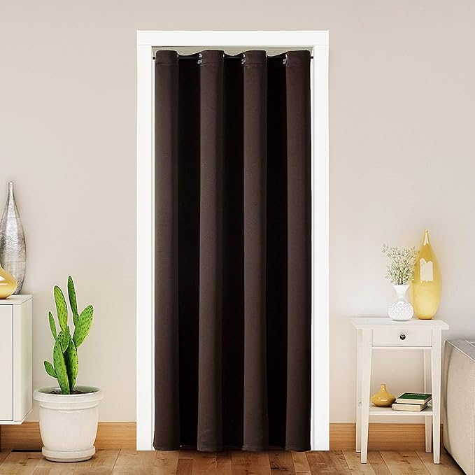 ChrisDowa Blackout Curtains Door Curtain Doorway Closet Drapes, 1 Panel | 52W x by ChrisDowa