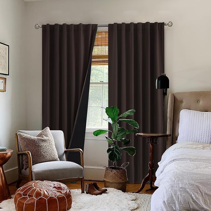 BGment Brown 100% Blackout Curtains - Image 9