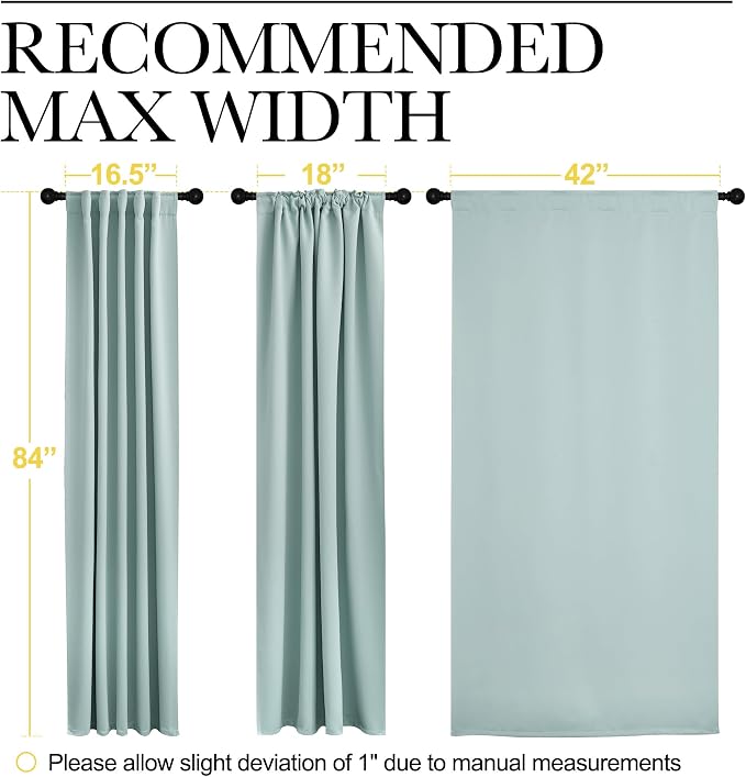 NICETOWN Blackout Curtain Panels Window Draperies - Image 7