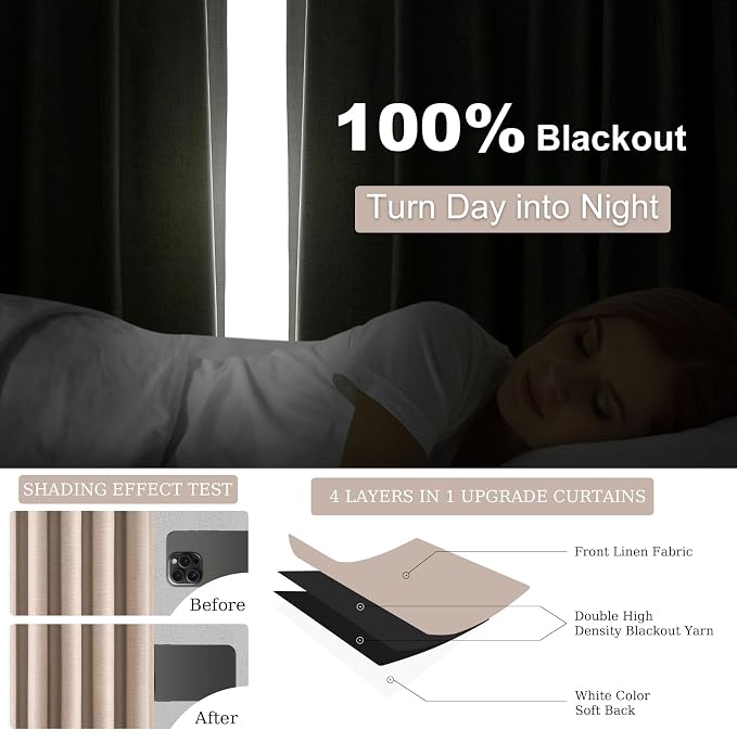 Topfinel 72 Inch Blackout Curtains - Image 3