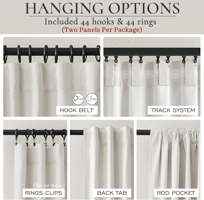 108 Inch Floor to Ceiling Blackout Curtains 70 Inches Wide - Image 7