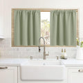 RYB HOME Cafe Blackout Curtains 24 inch Length by RYBHOME