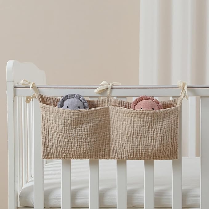 Bedside Organizer Bag Crib Hanging Bags Multipurpose Headboard Diaper Bag - Image 3