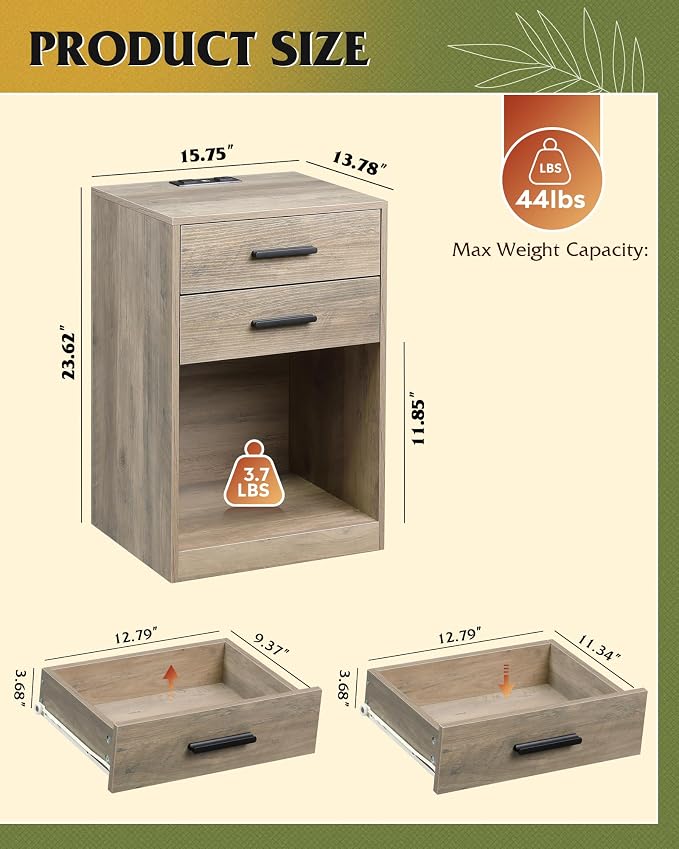 WLIVE Nightstands Set of 2 - Image 3