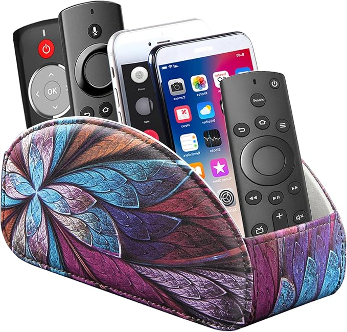 Remote Control Holder, 5 Compartments TV Remote Holder Caddy by YAPISHI