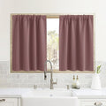 RYB HOME Cafe Blackout Curtains 24 inch Length by RYBHOME