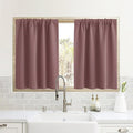 RYB HOME Half Curtain Tiers 36 inch Length, Rod Pocket | Short Blackout Curtains by RYBHOME