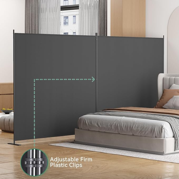 Helios&Hestia 2-Panel 6 ft Tall Indoor Folding Room Divider, Portable Privacy - Image 7