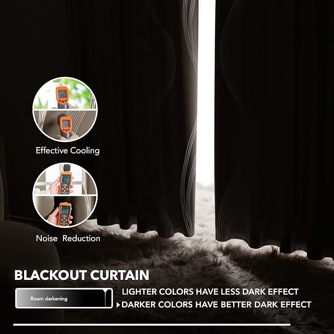 Deconovo Blackout Back Tab Curtains - Image 5