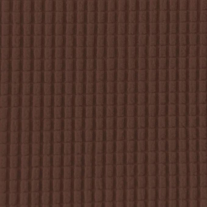 Easy-Going Stretch 4 Seater Sofa Slipcover 1-Piece Sofa Cover Furniture Protector Couch Soft with Elastic Bottom for Kids, Polyester Spandex Jacquard Fabric Small Checks Coffee