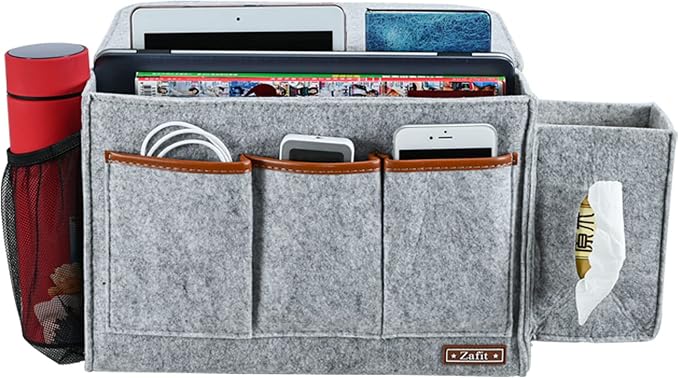 Zafit Bedside Caddy, Large Size Bedside Storage Organizer Bedside Organizer - Image 2