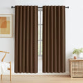 Full Blackout Curtains Faux Linen Poyester Fabric Back Tab Rod Pocket Hook Belt by KEQIAOSUOCAI