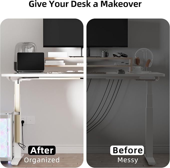 YECAYE Cable Management Under Desk, 94.2 in, Cord Hider, Cord Organizer - Image 4