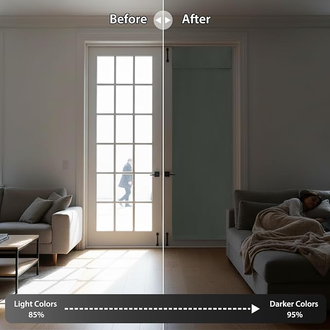 RYB HOME Adhesive Blackout Curtains 72 inches Long - Image 5