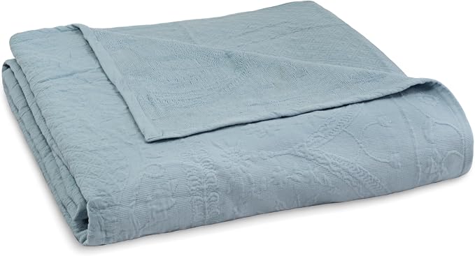 King Charles Modern Farmhouse Floral Matelasse Coverlet, 100% Cotton Breathable - Image 7