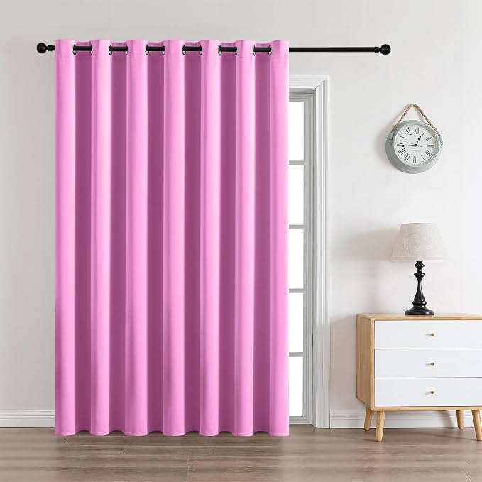 CUCRAF Custom Rose Purple Blackout Curtains 1 Panel Set, Thermal Insulated by CUCRAF
