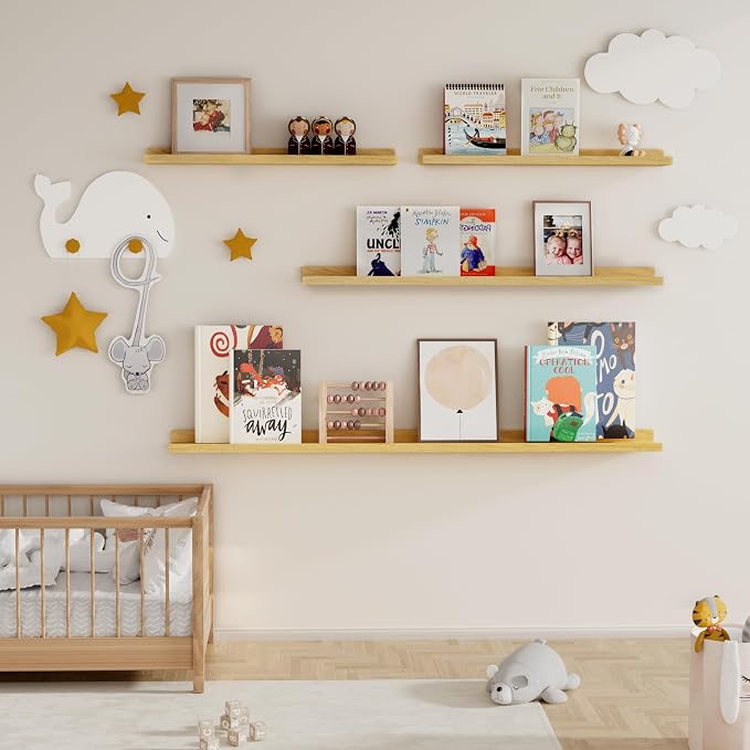 Fun Memories Picture Ledge Shelf, 48 Inch Floating Shelves Set of 2, Large - Image 7
