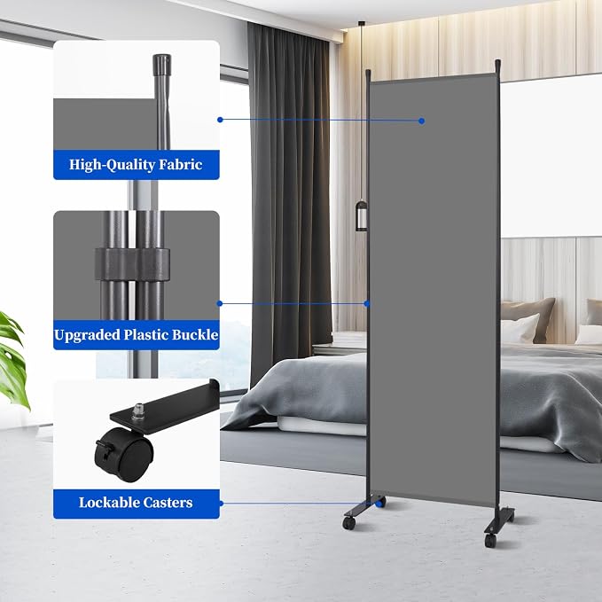 Room Divider 6FT 1 Panel Folding Privacy Screen - Image 5
