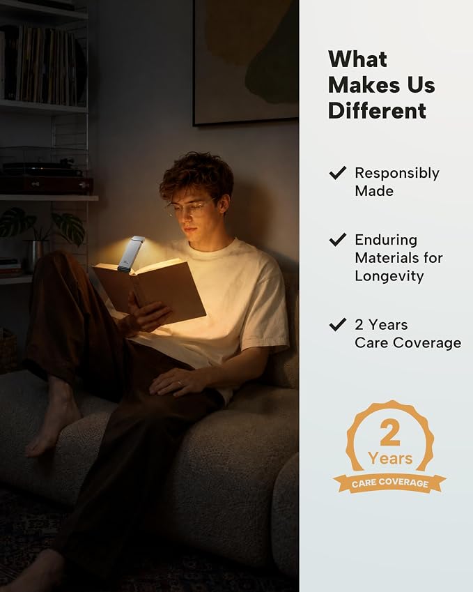 86lux Book Light, Rechargeable Clip-On LED Reading Light - Image 7