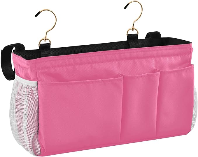 DOMIKING Neon Pink Bedside Caddy by DOMIKING