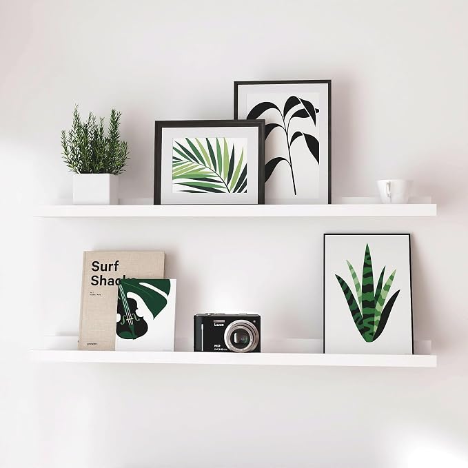 White Floating Shelves for Wall Decor, 36 in Shelf by Unknown