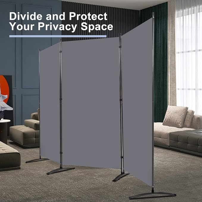 Room Divider 6FT Folding Privacy Screens, 3 Panel Partition Room Dividers | - Image 2