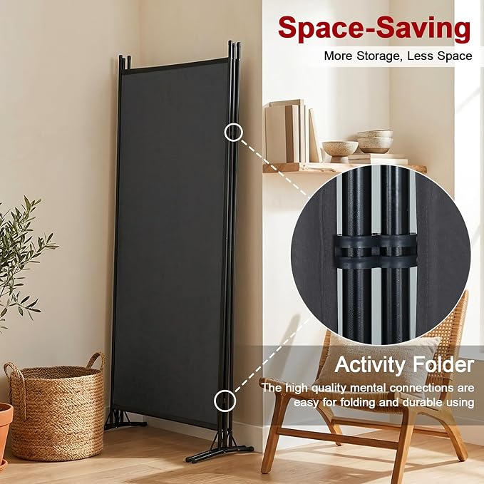 NChanmar 6FT Room divider 3-Panels Folding Privacy Screens - Image 4