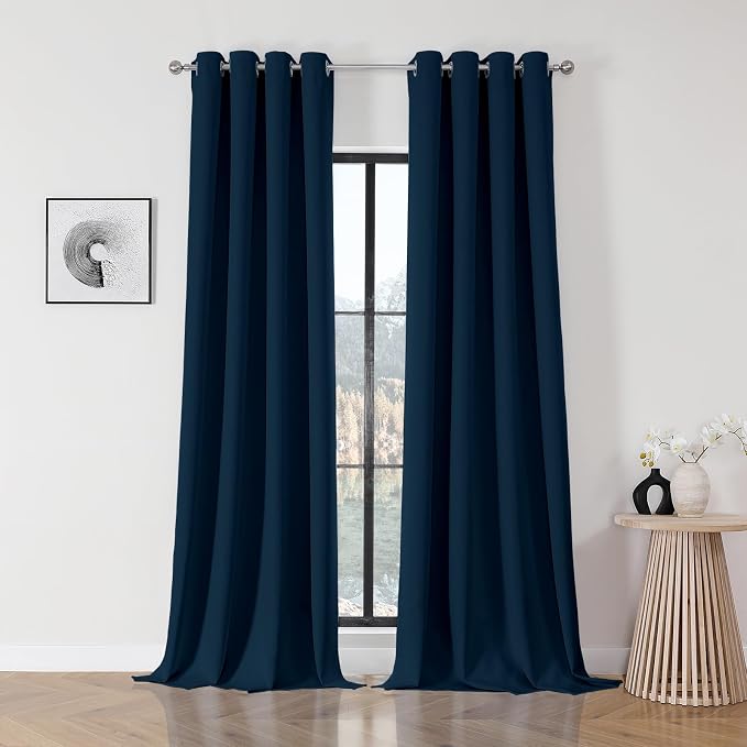 Joydeco Blackout Curtains 120 Inch Length 2 Panels Set, Thermal Insulated Long by JOYDECO