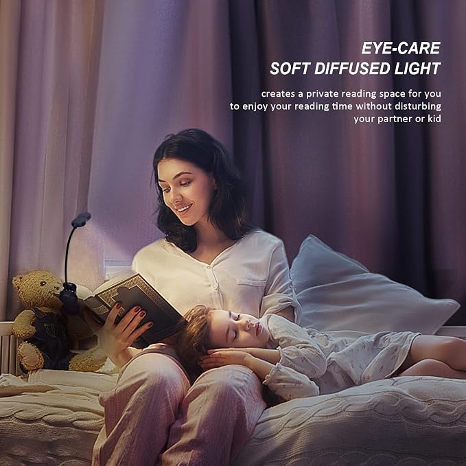 Rechargeable Book Light: Clip on LED Book Light - Image 5