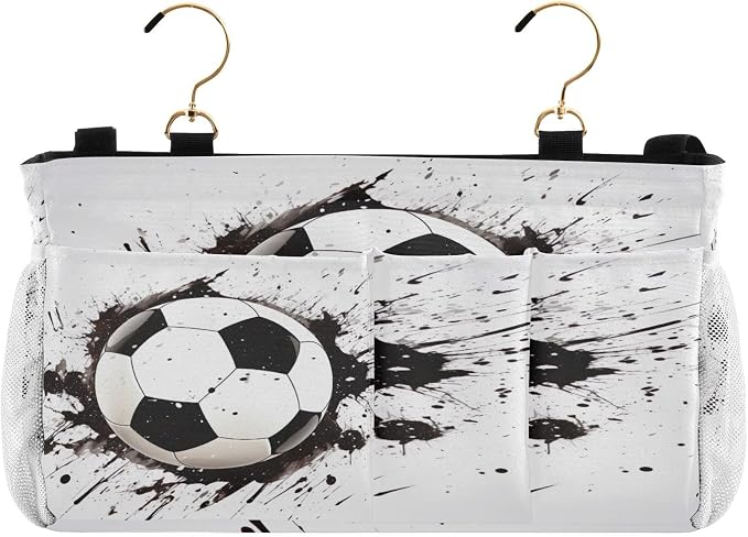 Soccer Ball tag8 Bedside Caddy Storage Bag Bedside Organizer - Image 2