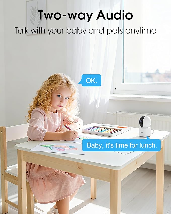 ARCCTV Cameras for Home Security, Pet Camera with WiFi 6&5GHz/2.4GHz, Motion Tracking Never Miss a Moment, 2-Way Audio, Night Vision, Compatible with Alexa Upgrades Your Idoor Security