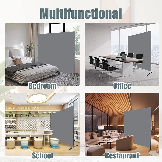 Room Divider Folding Privacy Screens, 6FT Tall Divider - Image 6
