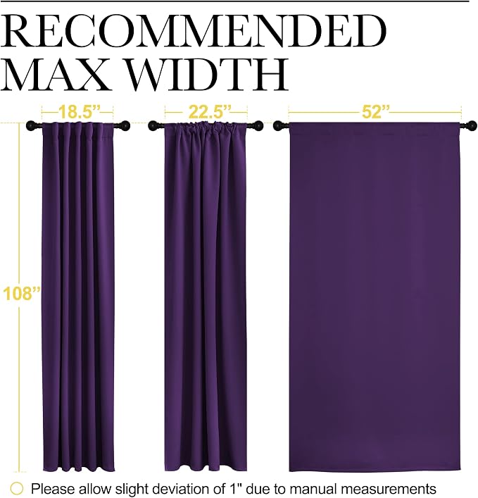 NICETOWN Bedroom Blackout Draperies - Image 7
