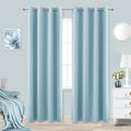 KOUFALL Light Blue Blackout Curtains 90 Inches Long by KOUFALL
