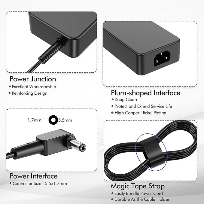 280W 14.36A 19.5V AC Charger for Acer Predator Helios 300 PH315-55 PH315-52 PH317-56 Nitro 16 AN16-51 Nitro 5 AN515-46 AN515-58 ADP280DB B A21-280P1A Laptop Power Adapter Supply Cord