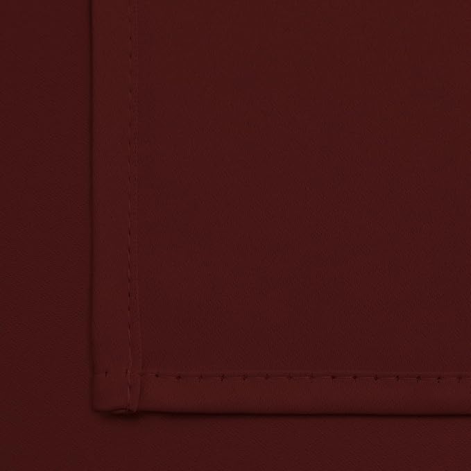 Yakamok Blackout Curtains 38x84 inch Burgundy Red Thermal Drapes-Bedroom | 2 - Image 7