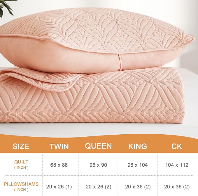 Whale Flotilla Soft Cal King Quilt Bedding Set, Lightweight Bedspreads | Blush - Image 3