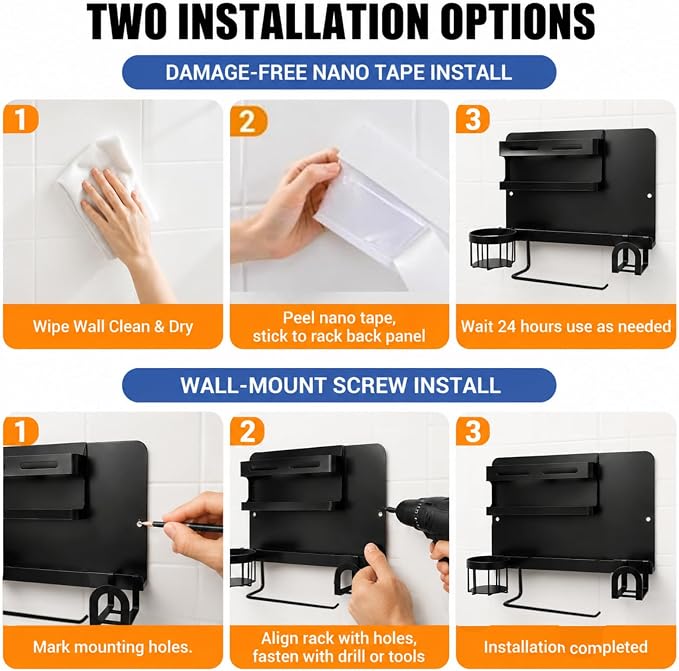 Floating Bedside Wall Shelf, 【Metal】 Wall Organizer - Image 8