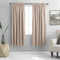 Warm Taupe Room Darkening Thermal Insulated Curtains Drapes by DONREN