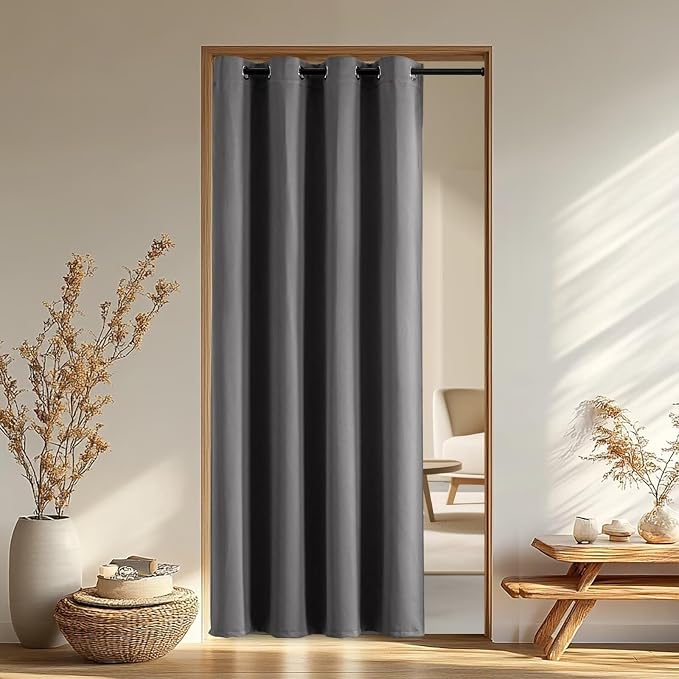 IGEMAEVE Blackout Curtains & Drapes Light Grey 40" W x 84" L | Bedroom | Living by IGEMAEVE