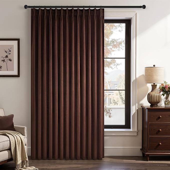 Brown Velvet Curtains 84 Inch Length by Unknown