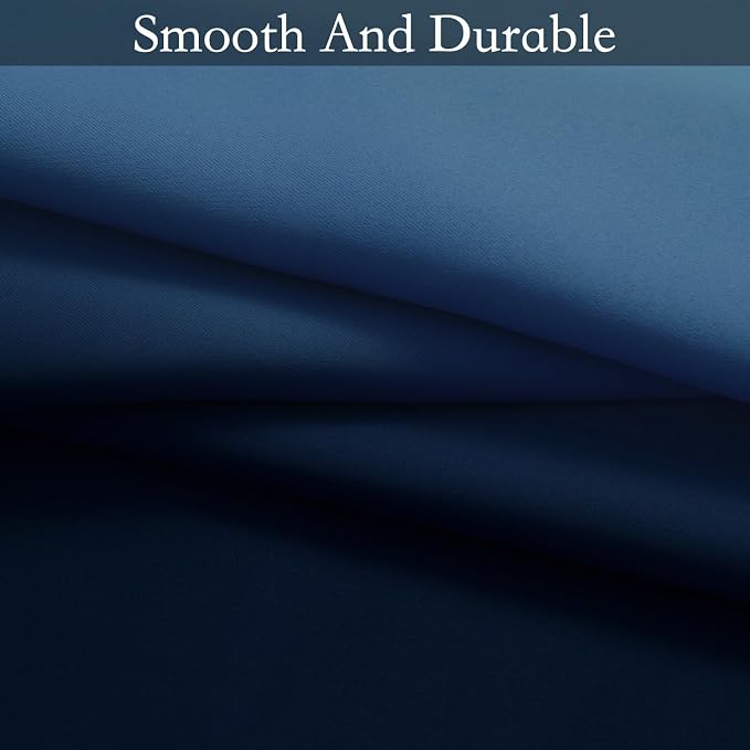 SimpleHome Ombre Gradient Blue White to Gray Curtains - Image 5