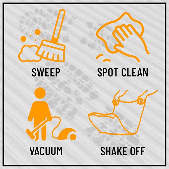 Ottomanson 2'7" x 18' Hallway Runner with Scraper Pile - Extra Durable Non-Slip Rug Mat for Indoor & Outdoor Use - Ideal for Kitchen, Entryway & Garage - High-Traffic Carpet, Gray